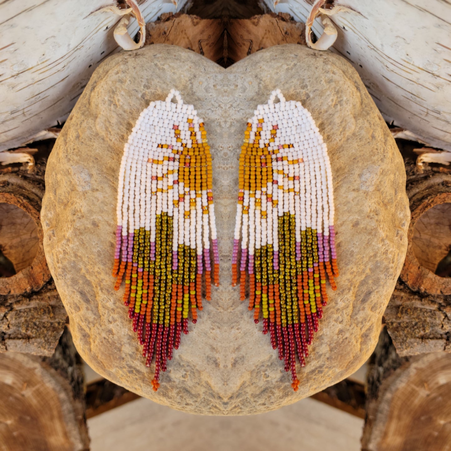 SUNSHINE - Beaded Cactus Desert Earrings