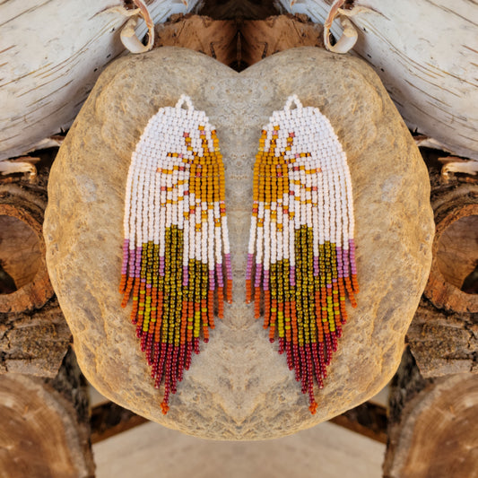 SUNSHINE - Beaded Cactus Desert Earrings