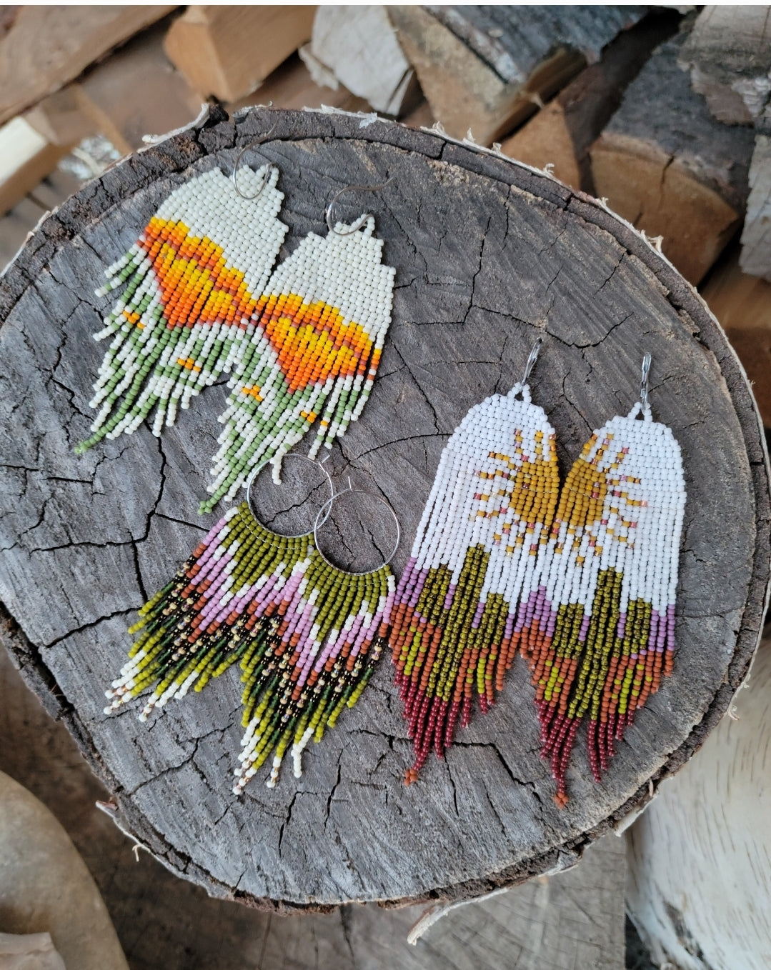 SUNSHINE - Beaded Cactus Desert Earrings